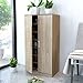 UnfadeMemory Mueble Zapatero con 7 Compartimentos y 2 Puertas,Gabinete de Zapatos,Organizador de Zapatos,Decoración de Hogar,Madera Aglomerada,55x35x108cm (Roble)