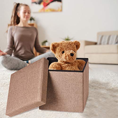 Slashome 13.8 Inches Storage Ottoman Cube thumb #5