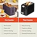 bella 4 Slice Slim Toaster, Fits-anywhere™ Kitchenware, 6 Setting Shade Control with Reheat & Cancel Buttons, Fits Sourdough, 10” Long Slot, Anti Jam & Auto Shutoff, 900 Watt, Plum