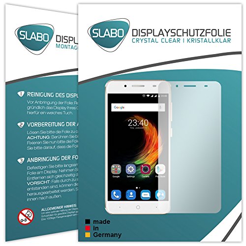 Slabo 2 x Protector de Pantalla para ZTE Blade A610 Plus lámina Protectora de Pantalla Ultra Transparente Invisible