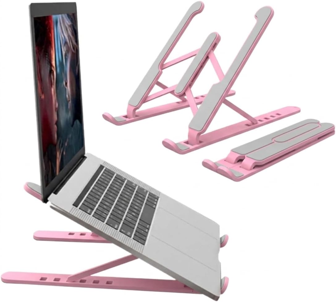 Suporte Base Para Notebook Celular Tablet Ajustável Com 6 Ângulos Portátil Dobrável