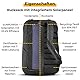 Sunnybag Iconic | Solar-Rucksack mit integriertem 7 Watt Solar-Panel | USB-Anschluss | Wireless-Charging | 17-Zoll Laptopfach | 20 Liter | Wasserabweisendes Recycling-Textil |Graphite