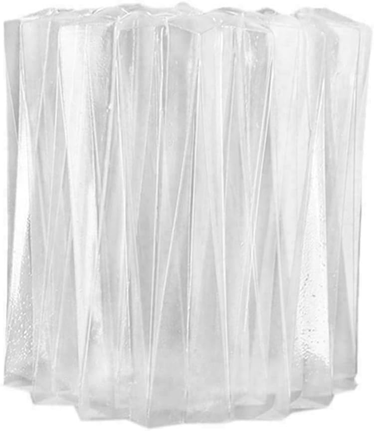 TEHAUX 27.5 Inch Transparent Silicone Cake Collar Mold Irregular Origami 3D Design Fondant and Mousse Cake Edge Decorating Tool for Baking
