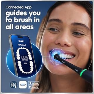 Oral-B iO6 Series Electric Toothbrush, plus 1 Oral B Electric Toothbrush Head and Travel Case, Gift Ideas for Him and Her, Black Lava