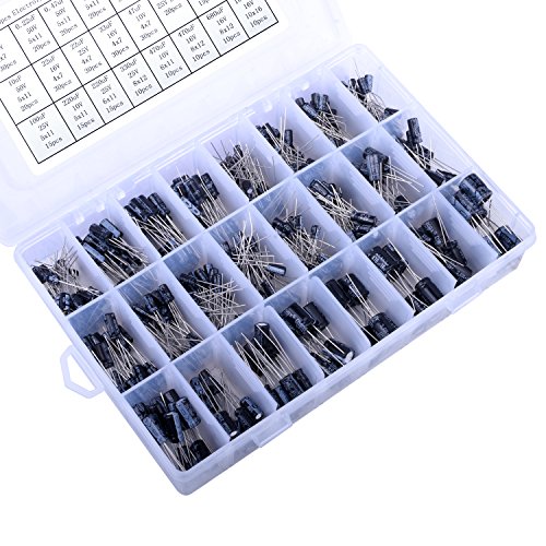 Kit de Surtido de Condensadores Electrolíticos de Rango-24 Valores 550pcs 0.1uF-1000uF LP13