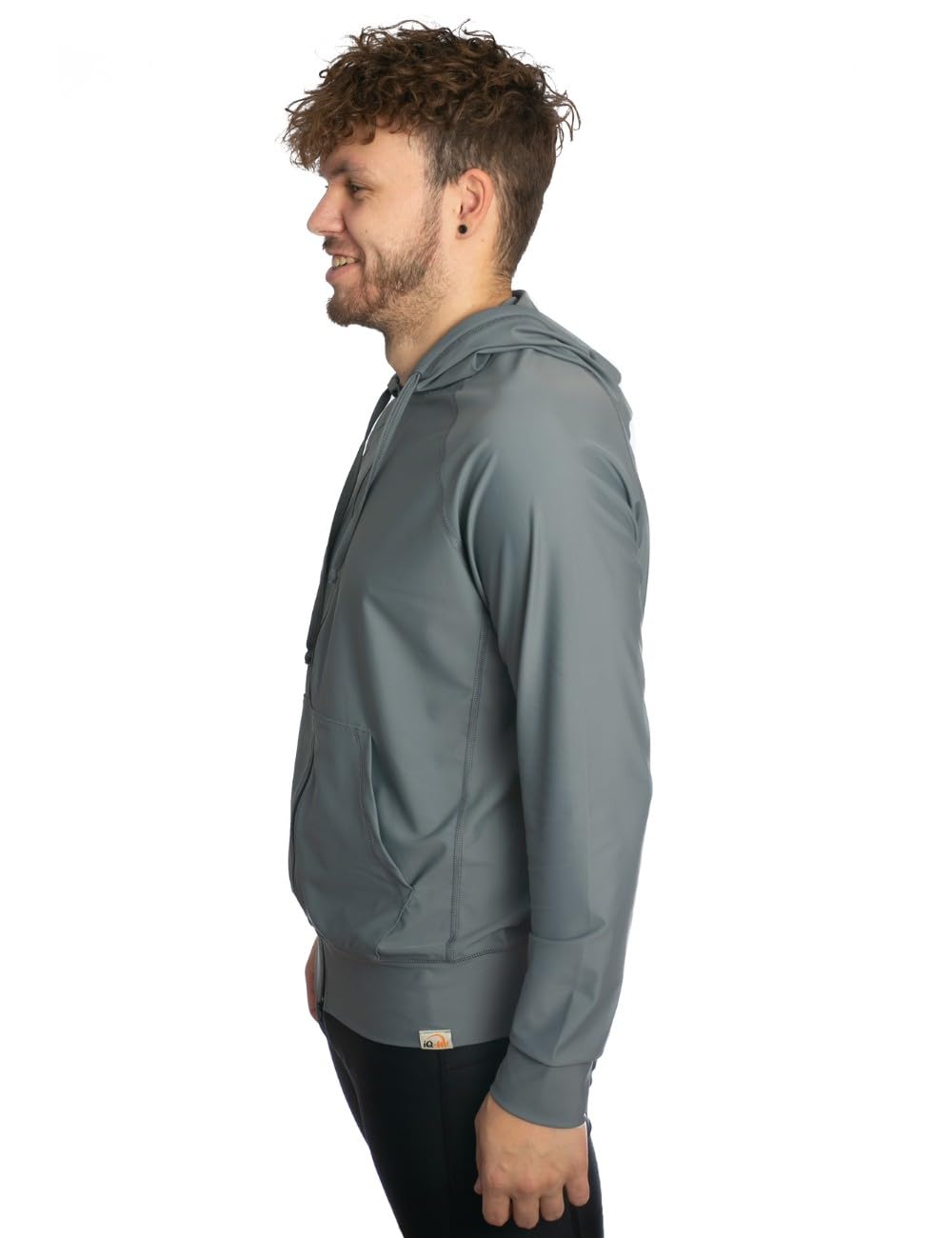 iQ-UV Herren Kapuzenjacke mit UPF50+ – leichte, atmungsaktive Sommerjacke – Öko Tex 100 zertifiziert – schnelltrocknend & bequem
