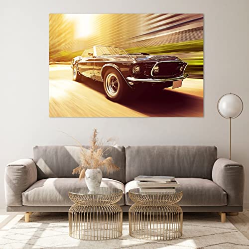 Tableau en verre voiture décapotable 120x80cm de style moderne - 4