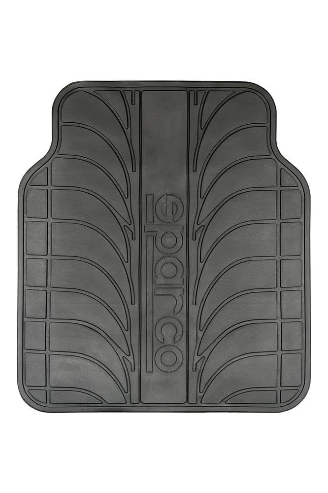 Sparco SPC1913RS Juego de Alfombra Goma Color Franja Logo SPARCO Universal, LATEX, Rojo, Set de 4