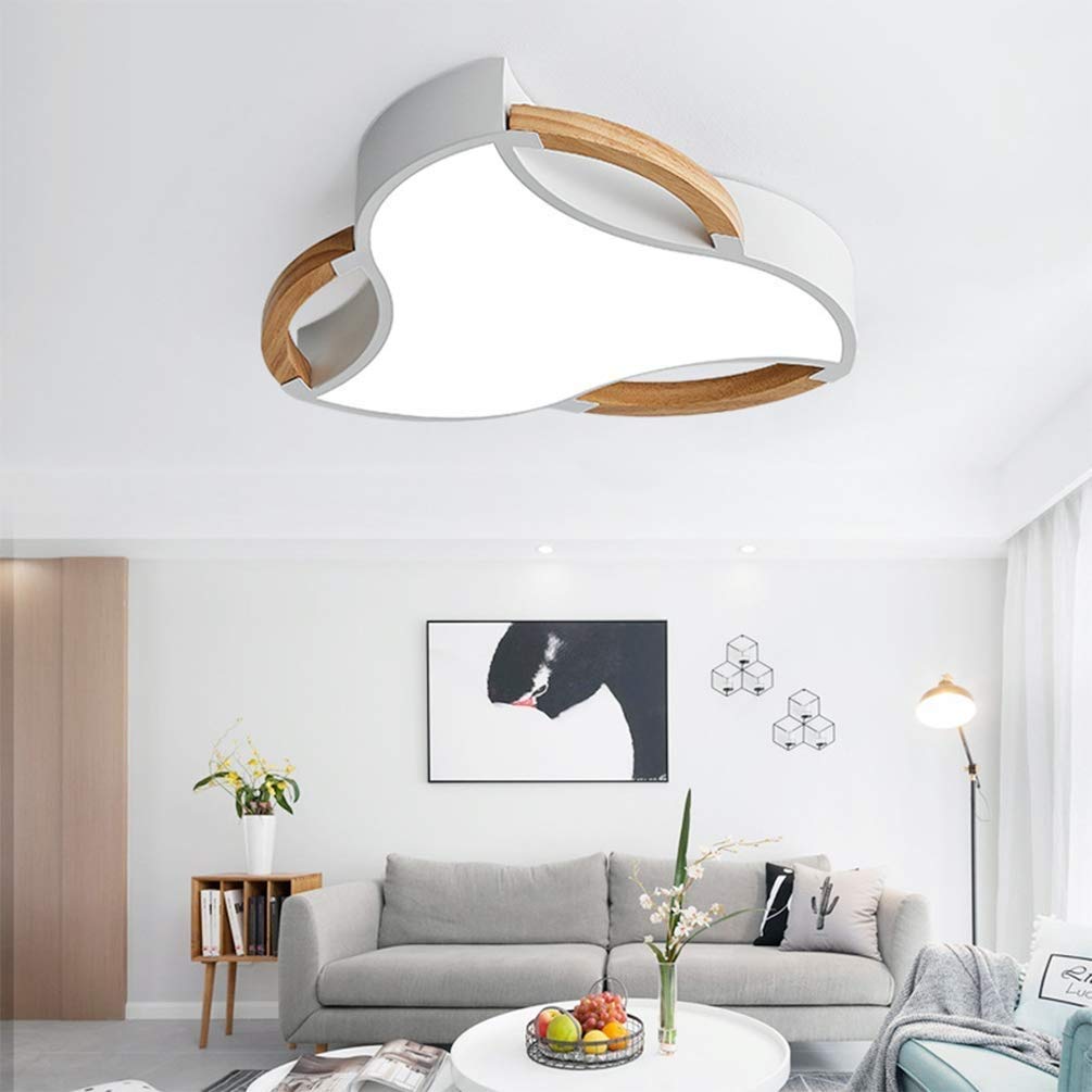 Lampa wisząca,Nowoczesna sztuka drewna kutego żelaza akrylowa lampa sufitowa oświetleniowa, nordycka kreatywna lampa sufitowa LED, europejski styl salon sypialnia gabinet lampa sufitowa