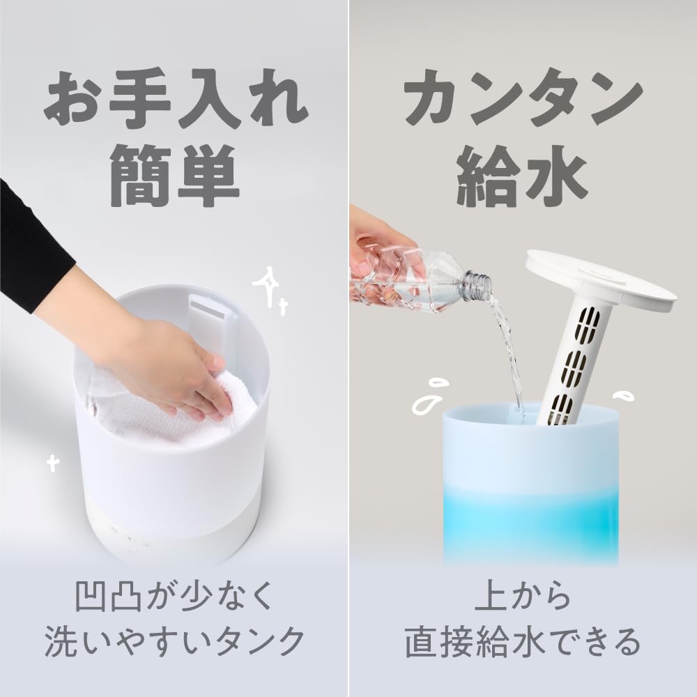 Amazon.co.jp: ドウシシャ 加湿器 超音波式 サーモカラー プレハブ 6畳