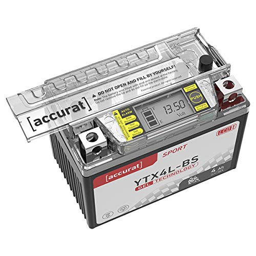 Accurat motorfiets-accu YTX14-BS 12Ah 200A 12V gel-technologie + lcd-display startaccu krachtig robuust… - Afbeelding 5