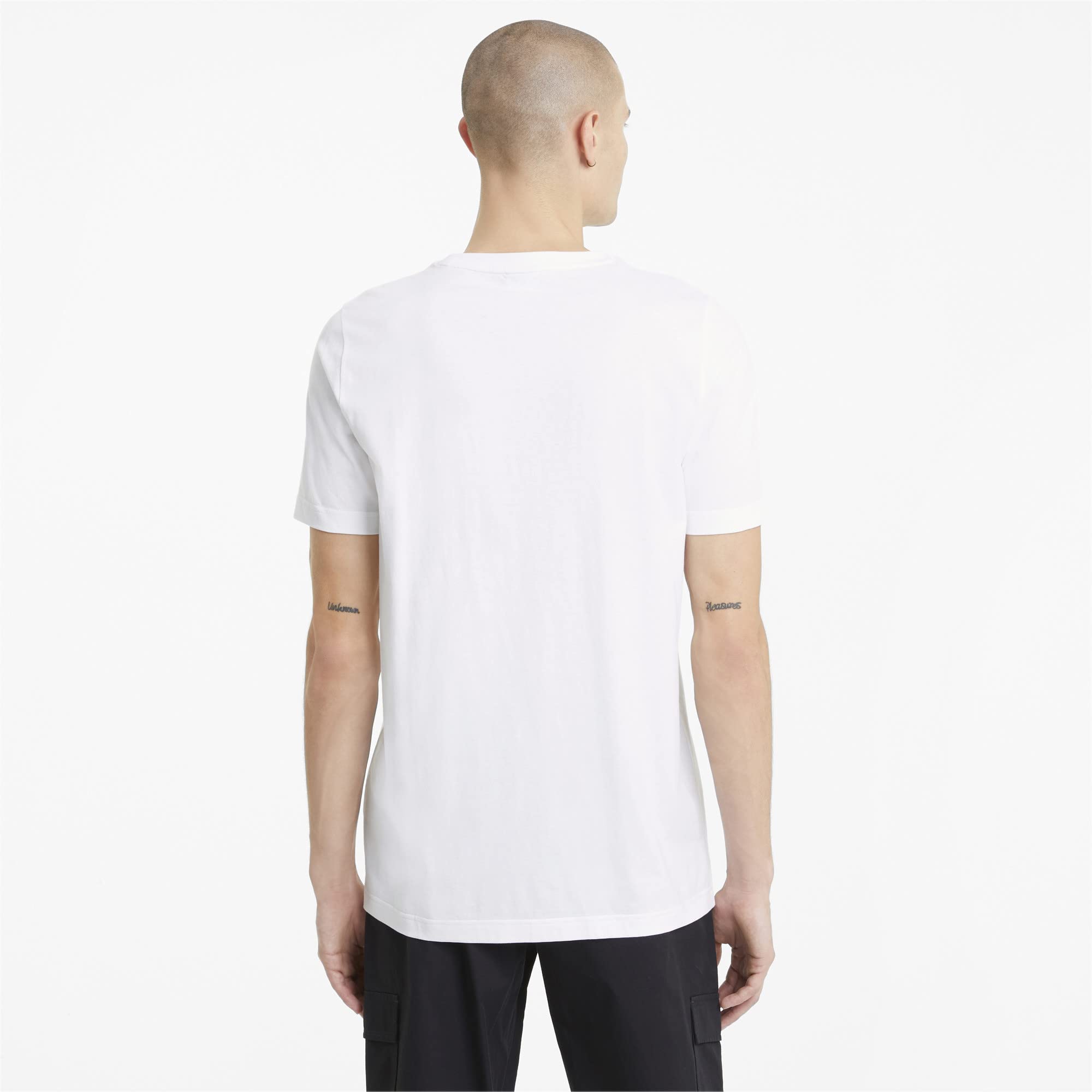 PUMA Klasyczny t-shirt męski z logo, Puma biały, 3XL