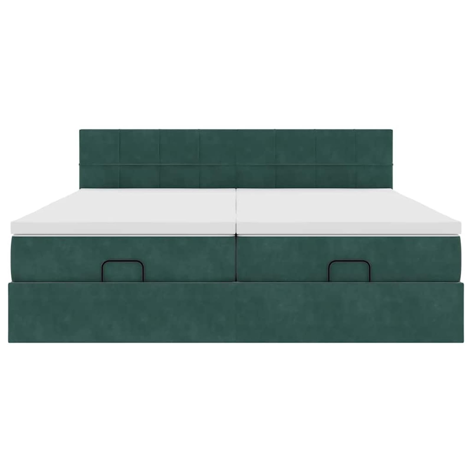 Gecheer Cama Otomana con Almacenamiento y Colchón de Resortes Individuales, Tela de Terciopelo, Luces LED, para Dormitorio y Descanso