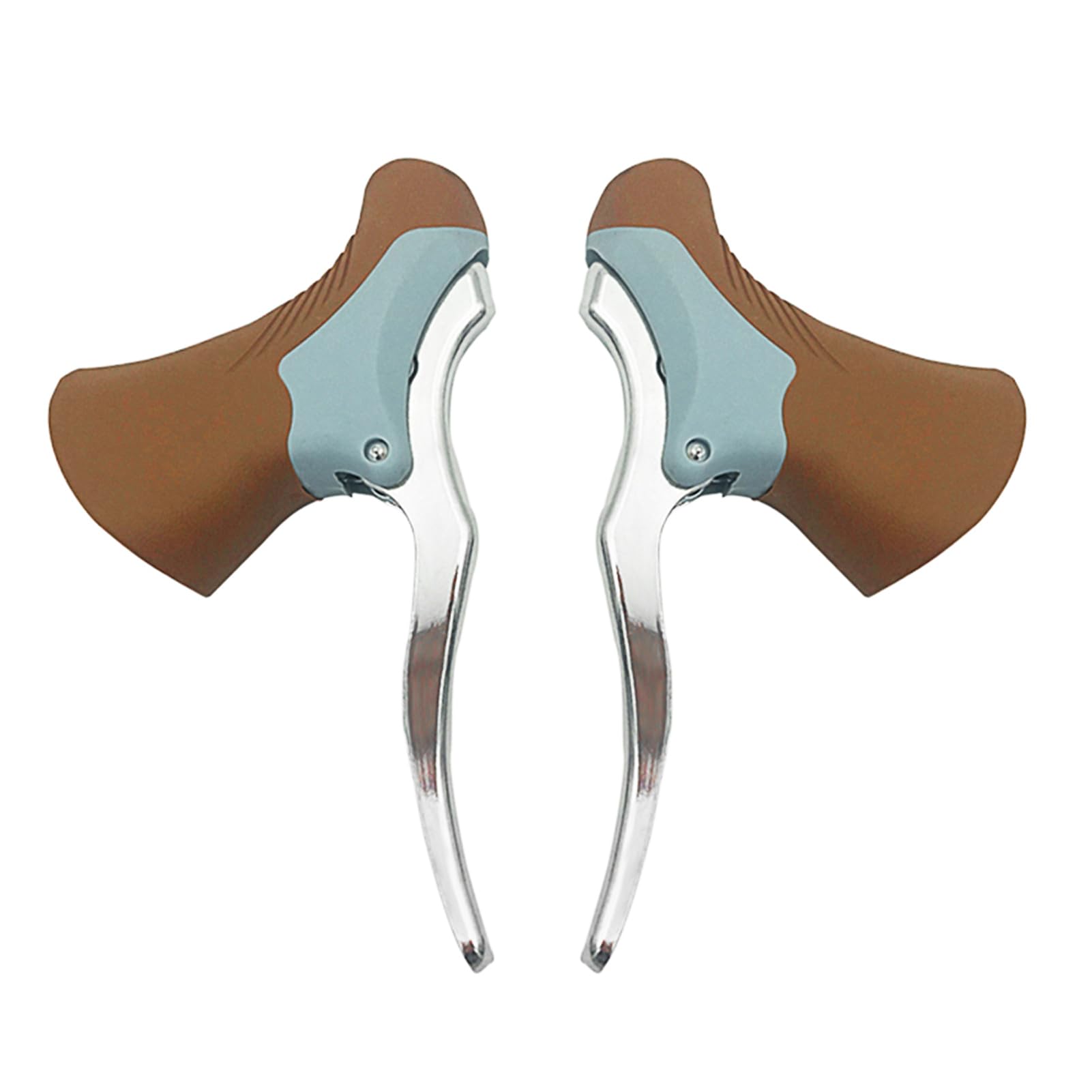 Bike Brake Lever, Road Bike Brake Lever, Lightweight Aluminum Bike Brake Handle Mountain Bike Cycle Brake Levers Front & Rear Brake Levers Drop Handlebar Set (Coffee)