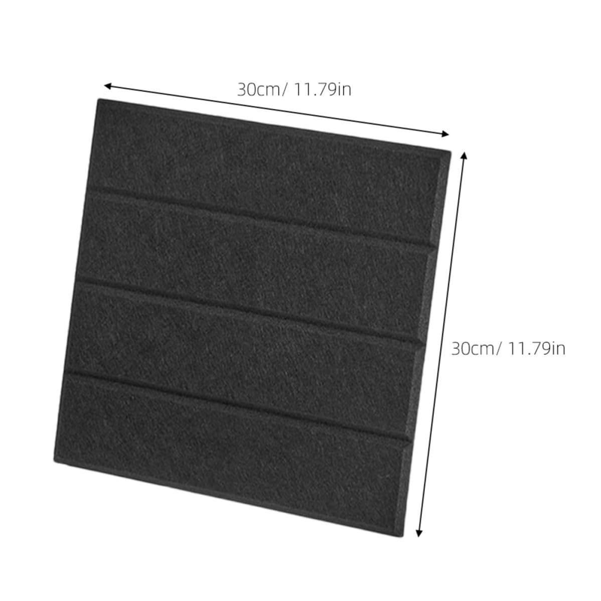 SHERCHPRY 12 Piezas Paneles de Pared Insonorizados Paneles de Pared Fonoabsorbentes 30x30cm Autoadhesivos de Poliéster Negro Reducción de Ruido y Eco para Aula y Oficina