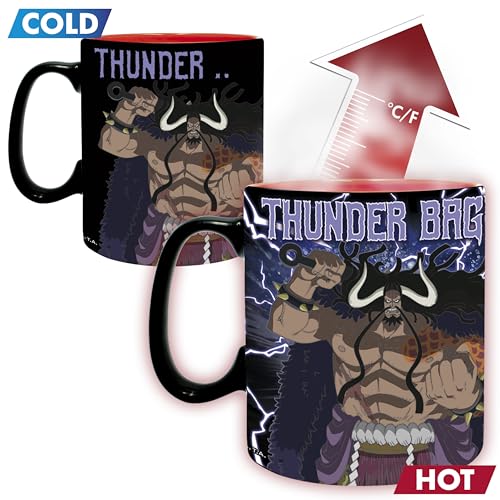 Taza termo reactiva One Piece Luffy vs Kaido 460ml miniatura 3