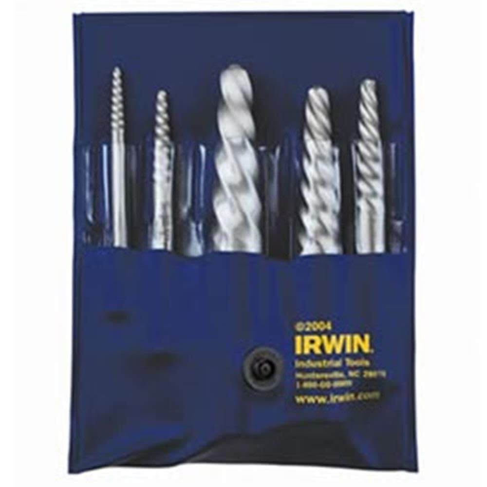 IRWIN Screw Extractor, Spiral Flute, 6-Piece (53545)