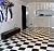 Thaisan7 Black White Checkered Checkerboard Garage Kitchen 12' Wide Sheet Vinyl Flooring Livable Home Special Relax Decor Improvment (Size: 12'x28')