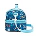 Life on track Insulated Kids Dual Compartment Lunch Bags Tote Pack for Girls Boys Toddler Kindergarten School Picnic Food Cooler Boxes with Shoulder Strap (Blue Car)