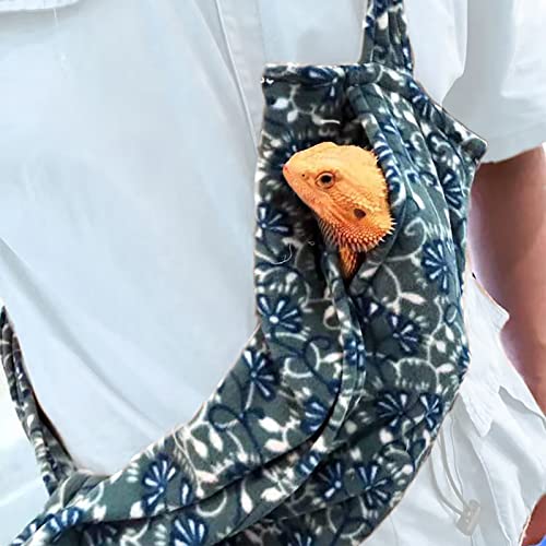Ternual Adjustable Bearded Dragon Accessories Bearded Dragon Lizard Guinea Pig Leopard Gecko Carrier Coral Velvet Sling…