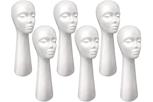 STUDIO LIMITED Styrofoam Mannequin Head, Long Neck