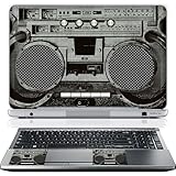 Meffort Inc 15 15.6 Inch Laptop Notebook Skin Sticker Cover Art Decal (Free wrist pad) - Cassette Player