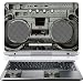 Meffort Inc 15 15.6 Inch Laptop Notebook Skin Sticker Cover Art Decal (Free wrist pad) - Cassette Player