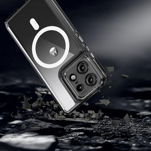 Image of For Motorola Moto Edge 50 Pro /50S Pro Case, Pure Transparent Design, Shockproof, Scratch Resistant Back, Magnetic Compatible, MagSafe, Clear Case, US Military MIL Listed, Hybrid TPU Bumper, PC Micro