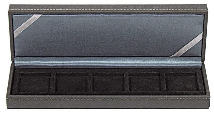 Lindner 2362-5 Estuche monedas NERA S com 5 compartimentos cuadrados para monedas o cápsulas con un diámetro de hasta 40 mm