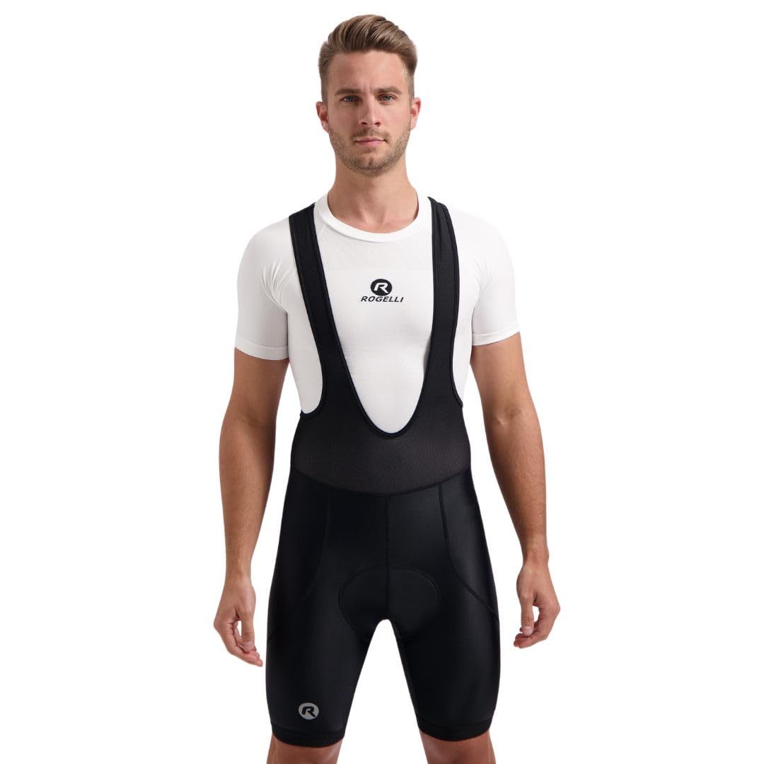 Rogelli Radsport Trägerhose Kurz Mit Einsatz De Luxe - Krótkie spodenki na szelkach, z wkładką Mężczyźni
