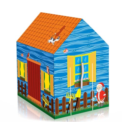Image of Kids Play Tent House for Boys & Girls | Foldable Toy House for Indoor & Outdoor Fun | Tent House for Kids 2 to 6 Years | Portable Playhouse Kids House Tent (Farm House Tent)