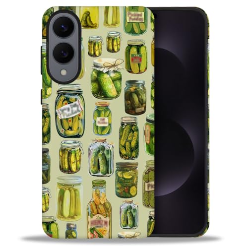 DAIZAG Case for Samsung Galaxy S25 Edge,Military-Grade Protection Cover,Cute Pickle Lovers（Frosted）
