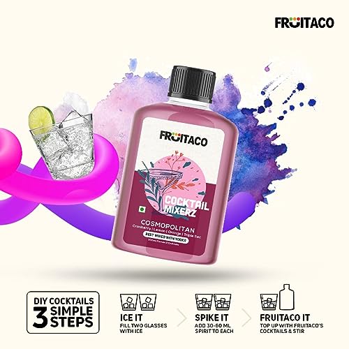 Image of Fruitaco Cosmopolitan Cocktail Mixers - Finely Crafted Non-Alcoholic 300ml (Pack of 4)