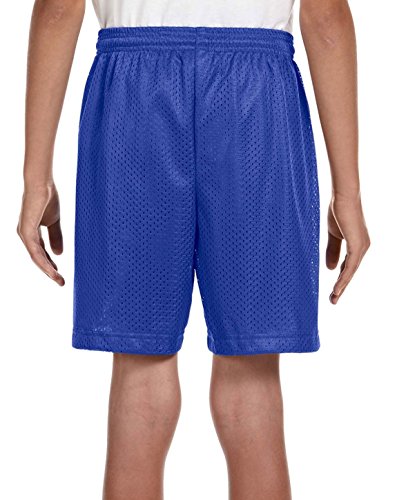 A4 NB5301 Youth Tricot-Lined 6 Mesh Shorts Royal Large4