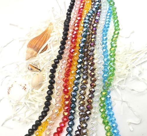 8mm Glass Beads Faceted Glass Bead Colorful Crystal Loose Beads for Jewelry Making DIY(600) - Image 5