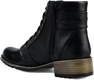 Bota Coturno Feminino Cano Médio em Couro Legítimo Premium