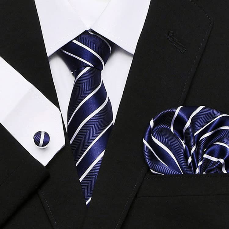Set de corbata y gemelos con caja de regalo para hombre miniatura 3