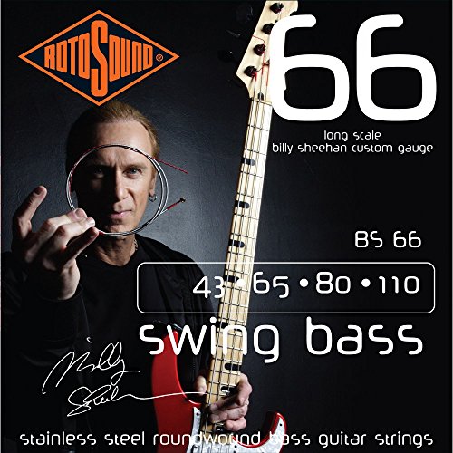 Rotosound Swing Bass Billy Sheehan Jeu de cordes pour basse Acier inoxydable Filet rond Tirant Billy Sheehan (43 65 80… - Les Beatles, Paul McCartney, John Lennon, RIngo Starr, George Harrison Rotosound Swing Bass Billy Sheehan Jeu de cordes pour basse Acier inoxydable Filet rond Tirant Billy Sheehan (43 65 80…