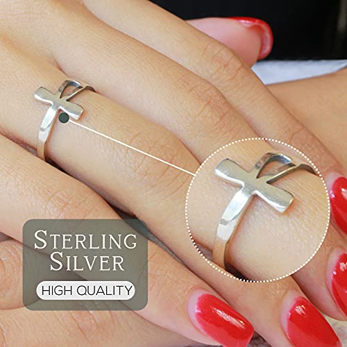 Closeoutwarehouse 925 Sterling Silver Protection From Harm Ankh Cross Ring Size 8 #TOP1