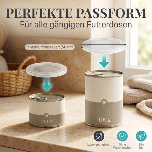 HUND IST KÖNIG Dosendeckel 400g / 200g für Tierfutter (3 Stück)