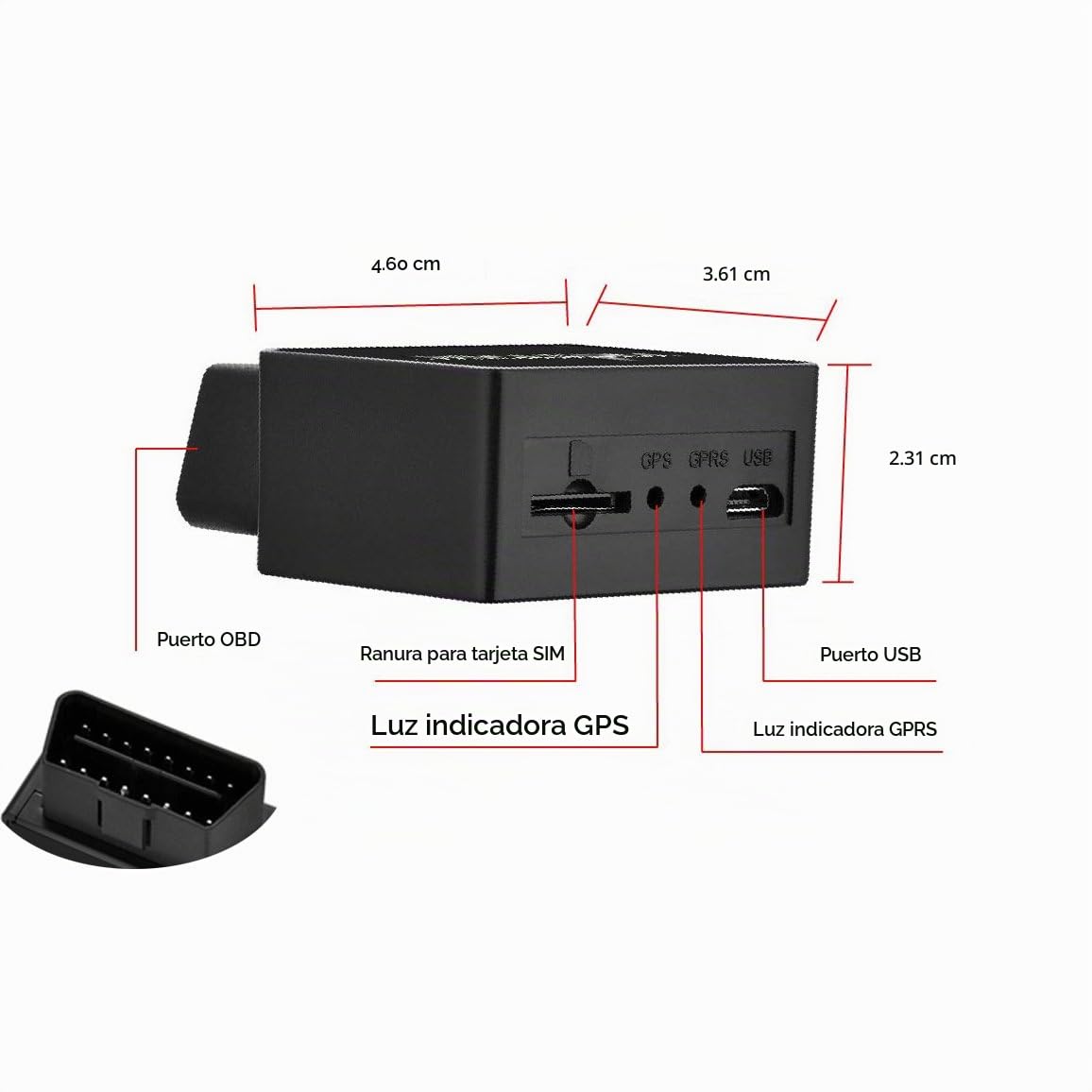 Winnes Localizador GPS para Coche rastreador GPS 4G OBD2 rastreador GPS Resistente al aguaalerta de Velocidad Geofencesuscripción aplicación Gratuita para Furgoneta y Coche TK816