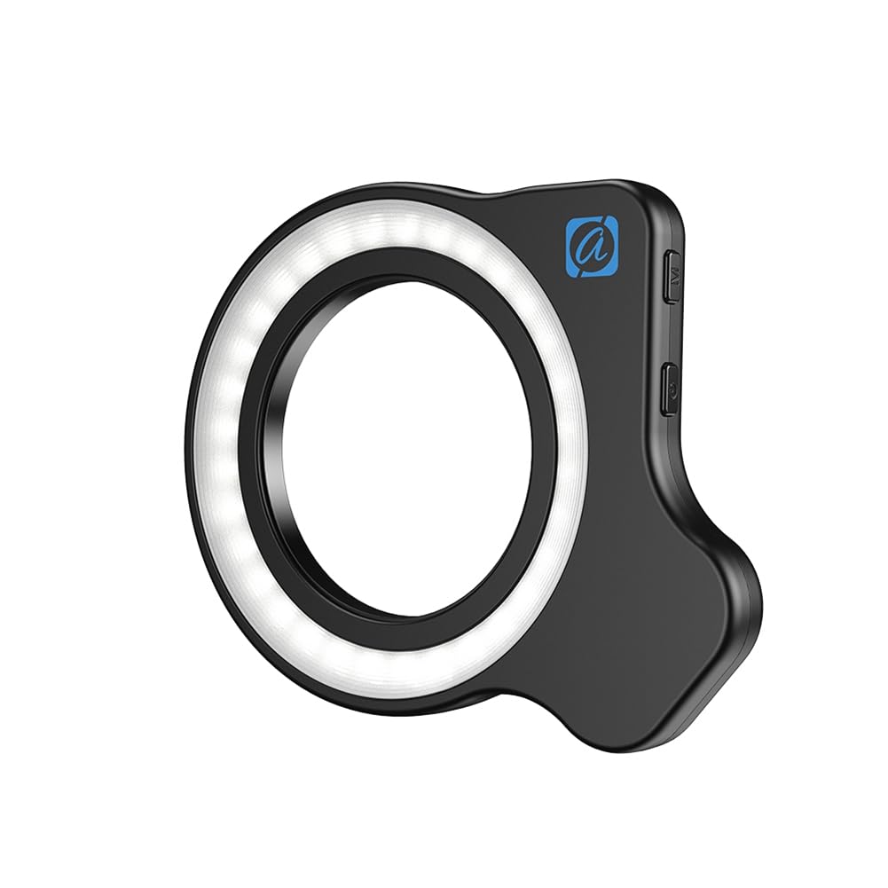 Objectif Macro, Lumière Annulaire de Remplissage, Ring Light, 3 Couleurs, 5 Niveaux, 2700k-6500k, 32 LED, 45 Effets D'Éclairage pour Filtres de 37 Mm/52 Mm.