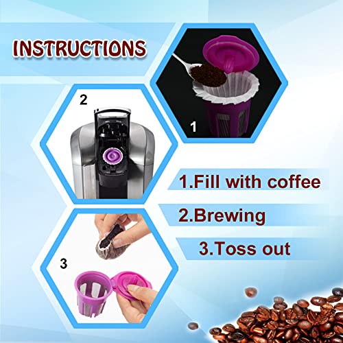Image of Irmidi 600 Count Disposable Paper Coffee Filters,Compatible with Keurig 1.0 and 2.0 Single Serve Brewers