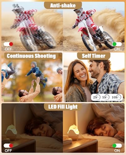 image for Platstudy 2025 New Digital Camera, 56MP FHD 1080P for Kids with 16x Di