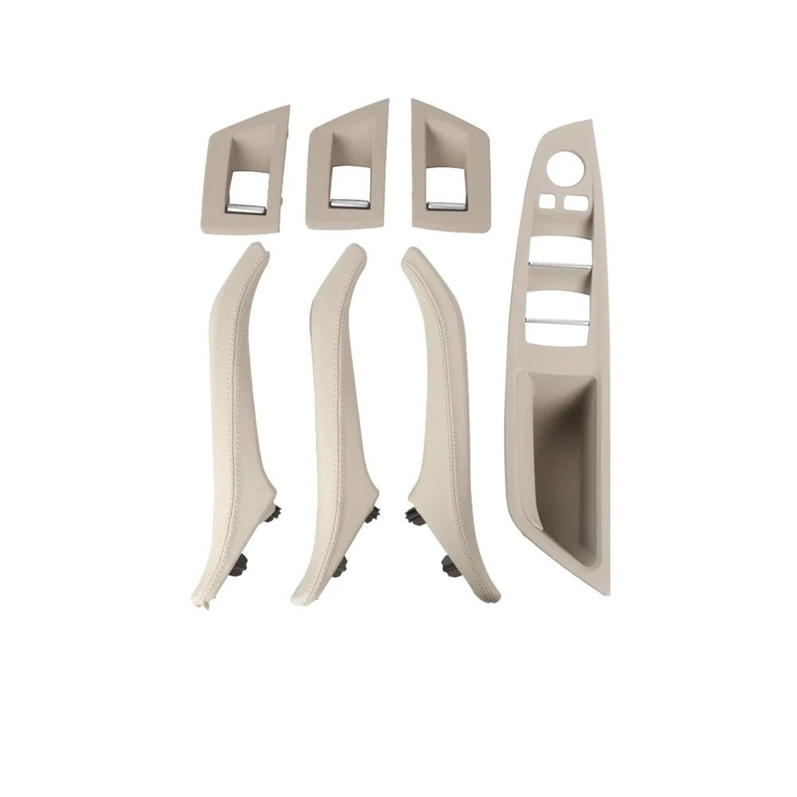 NOHEEU RHD Car Interior Door Leather Handle Assembly Sets for BMW5 Series F10 F11 520 523 525 528 530i(RHD Oyster3)