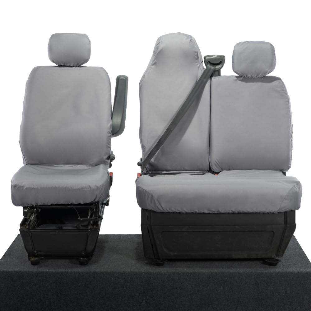 UK Custo Covers SC235B Tailored Heavy Duty Waterproof Front Seat Covers (Split Passenger Base - View #5