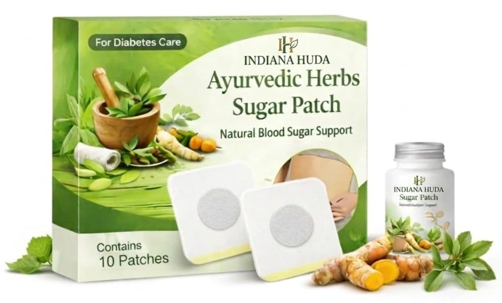 Ayurvedic Herbs Sugar Patch for Diabetes Care Contains Turmeric, Ginger, Neem & Herbals Blend Natural Blood Sugar Support, 10 Patches-image-10