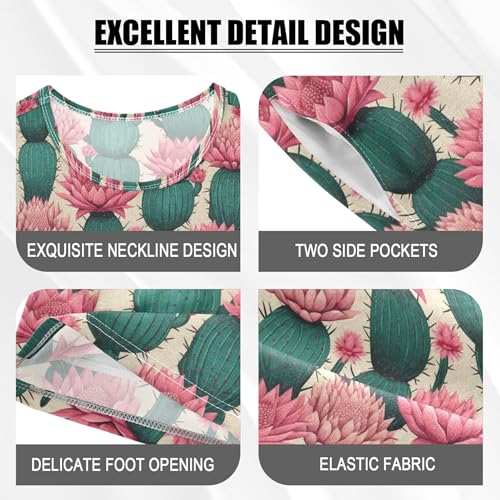 Cactus Cute Pajama Set Pajamas Sleepwear Nightwear Loungewear Clothes Set B04024034