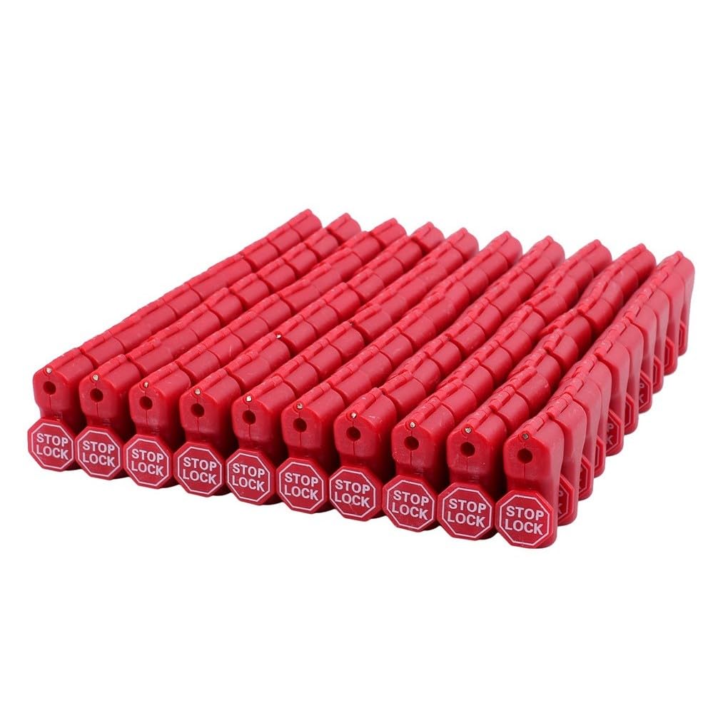 100 verrous à crochet à chevilles rouge 6mm en plastique pour panneau de magasin