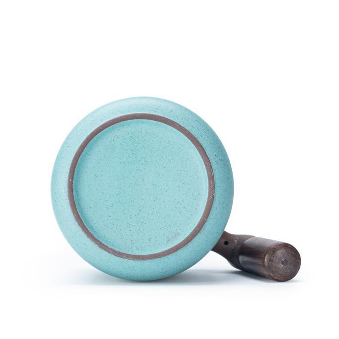 Tazza da tè in Ceramica con infusore e Coperchio, Tazza da tè Zisha con Manico in Legno, Tazza di infusione novità con Filtro per macerazione Foglia Sciolta per casa e Ufficio,Verde